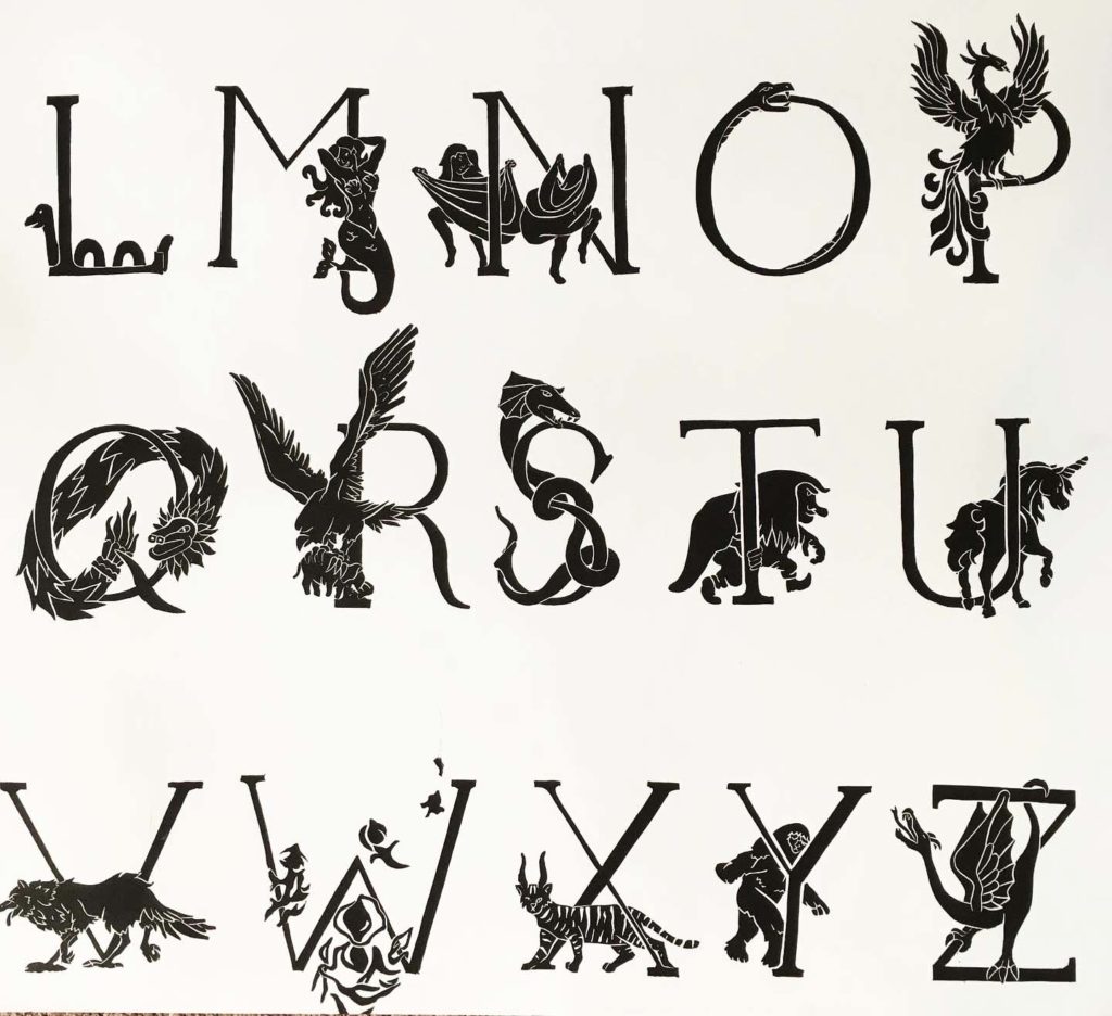 Mythical Creature Alphabet Poster - Quint's Prints