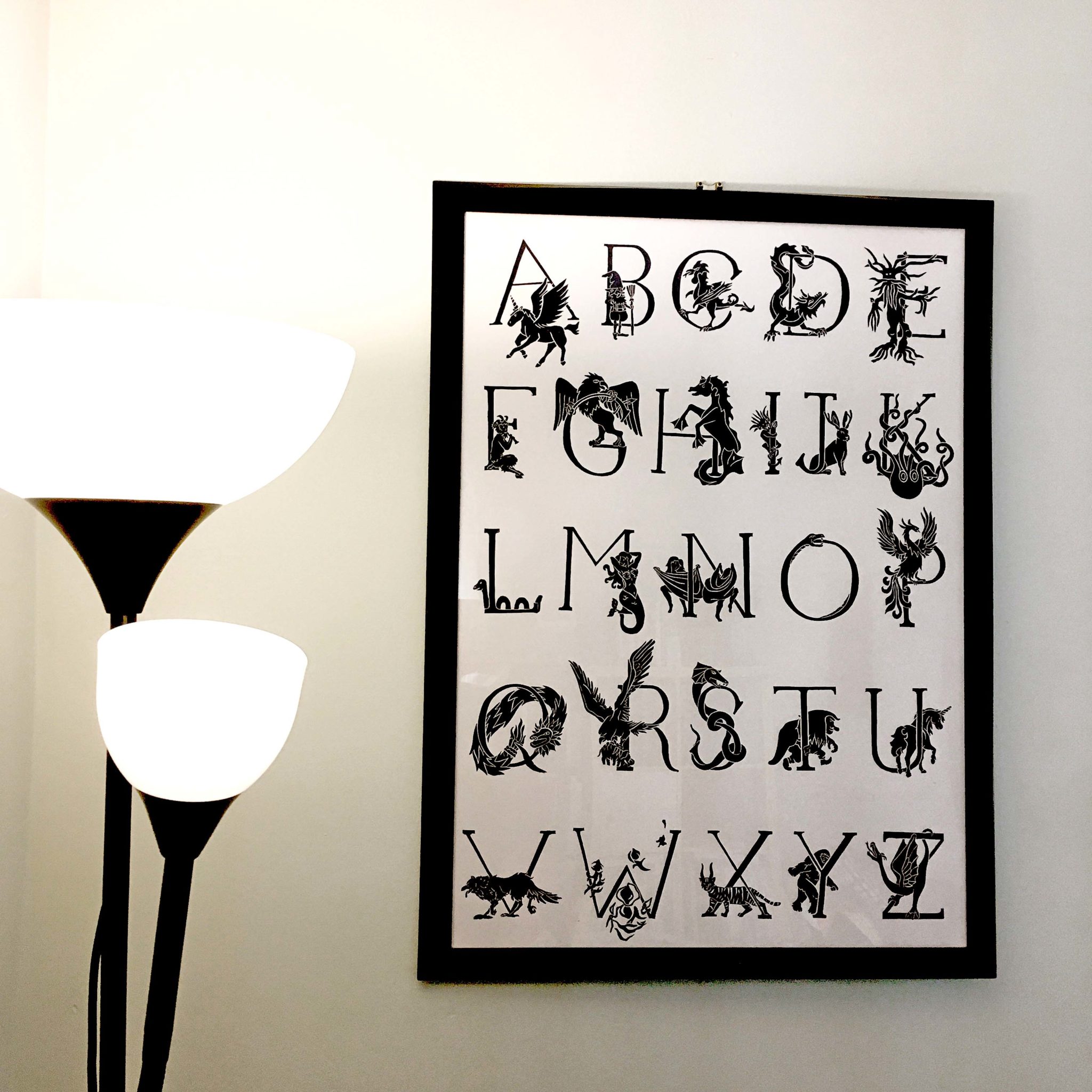 Mythical Creature Alphabet Poster - Quint's Prints