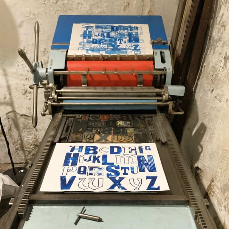 Arts Trail printing press